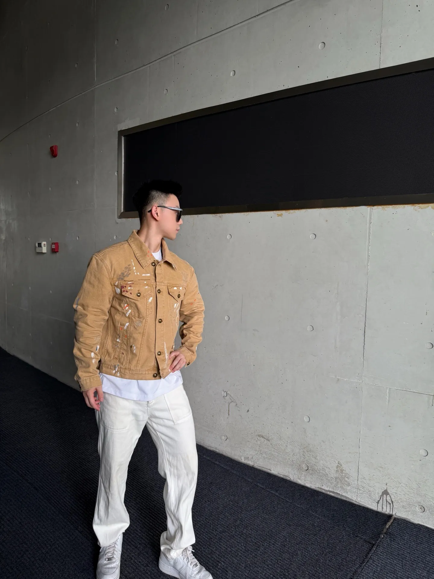 Louis Vuitton/Louis Vuitton splash graffiti suit denim jacket